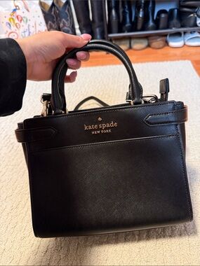 Kate Spade New York Black Leather Top-Handle Tote